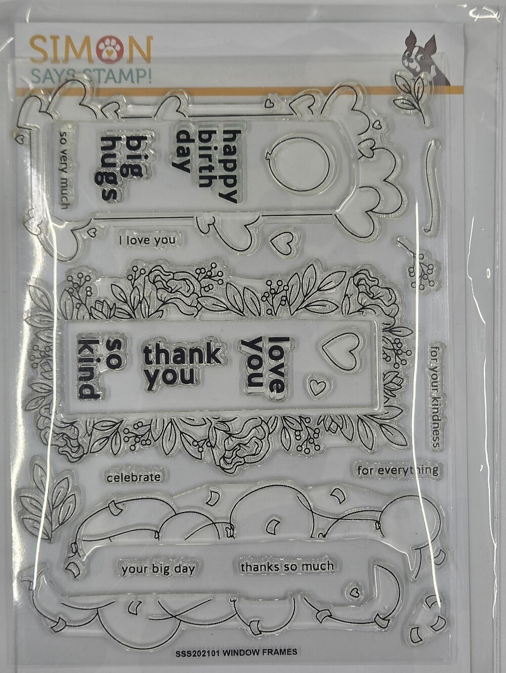 Simon Says Stamp Window Frames Clear Polymer Stamp Set sss202101